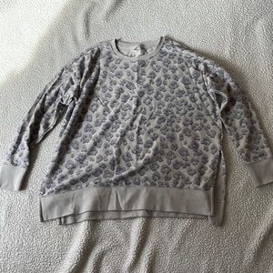 Lucky brand leopard grey sweatshirt Crewneck